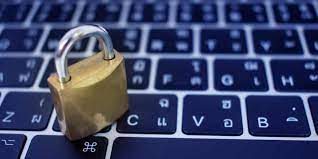 Padlock on a keyboard
